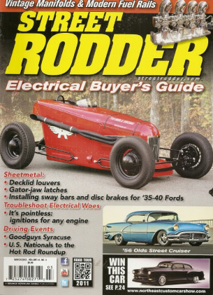STREET RODDER 2012 MAR - VINTAGE EDELBROCK MANIFOLD GETS FUEL RAILS